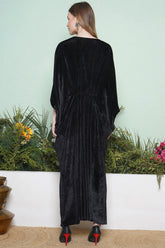 Black And Maroon Hand Embellished Gown